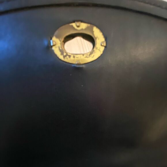 Vintage Coach 9977 Black Manor Bag Top handle crossbody Black Flap USA with copp - Picture 11 of 16